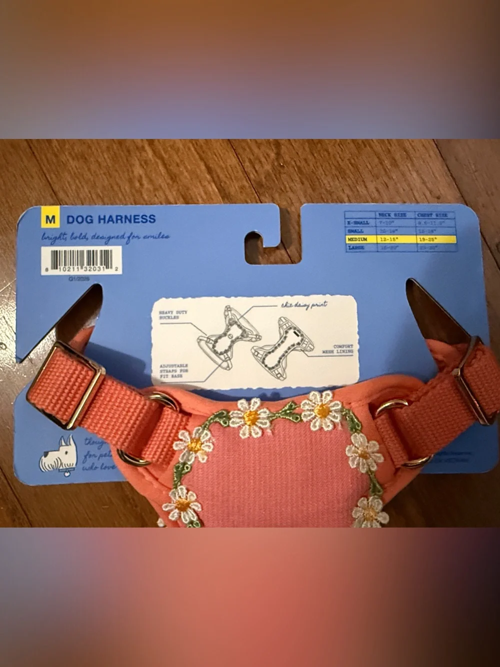 Hooray House Daisy Dog Harness Medium NWT